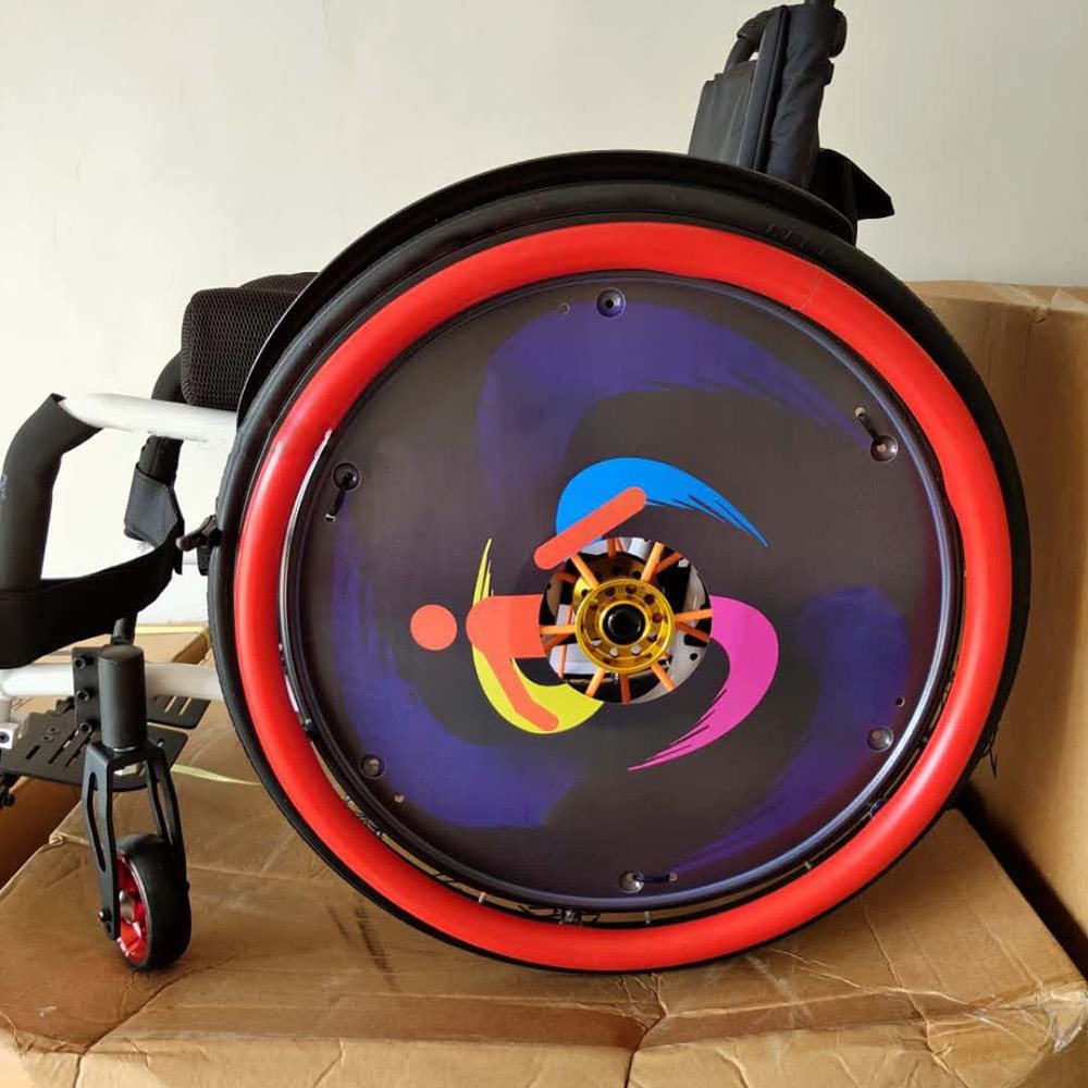 1 Pair 24inch/22inch Wheelchair Rear Wheel Cover Protective Sleeve Wheelchair Push Rim Covers Wheelchair Rear Wheel, Improve Grip and Traction
