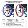 1 Pair Wheelchair Push Rim Covers, 22/24-Inch Wheel Sports Wheelchair Cover, Non-Slip Wear-Silicone Resistant Hand Push Cover view 2