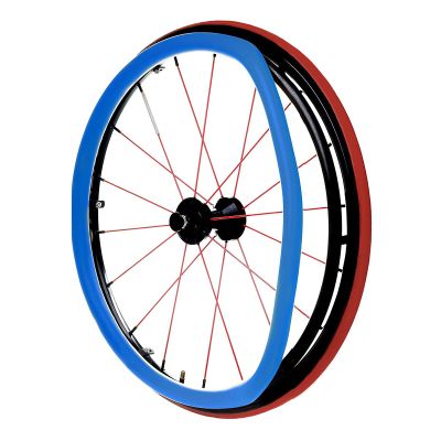 1 Pair Wheelchair Push Rim Covers, 24-Inch Rear Wheel Sports Wheelchair Non-Slip Wear-Resistant Hand Push Cover