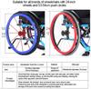 1Pair 22/24Inch Wheelchair Push Rim Covers, Wheelchair Pusher Cart Ring Protective Sleeve, Silicone Wheelchair Push Rim Covers, Non-Slip Wear-Resistant Hand Push Cover view 3