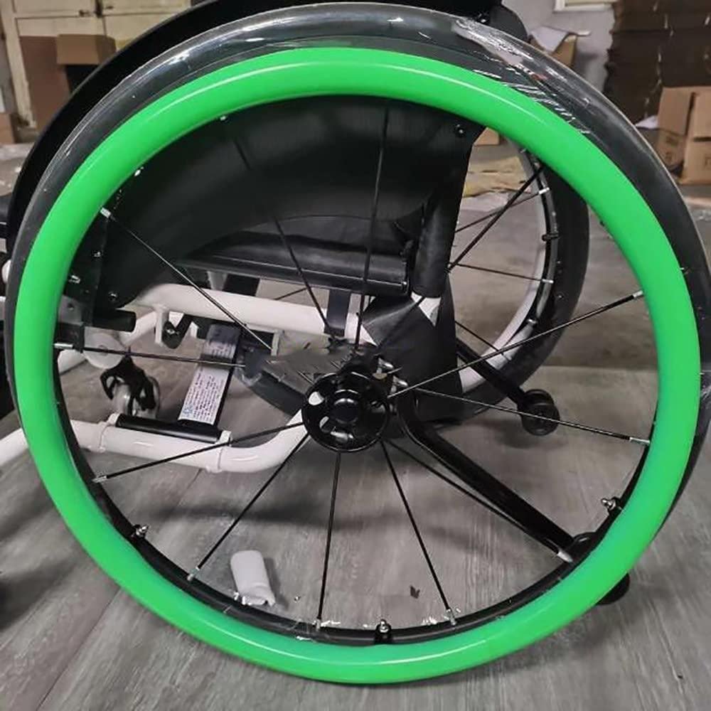1 Pair Wheelchair Push Rim Covers, 22/24-Inch Wheel Sports Wheelchair Cover, Non-Slip Wear-Silicone Resistant Hand Push Cover