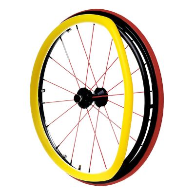 1 Pair Wheelchair Push Rim Covers, 24-Inch Rear Wheel Sports Wheelchair Non-Slip Wear-Resistant Hand Push Cover