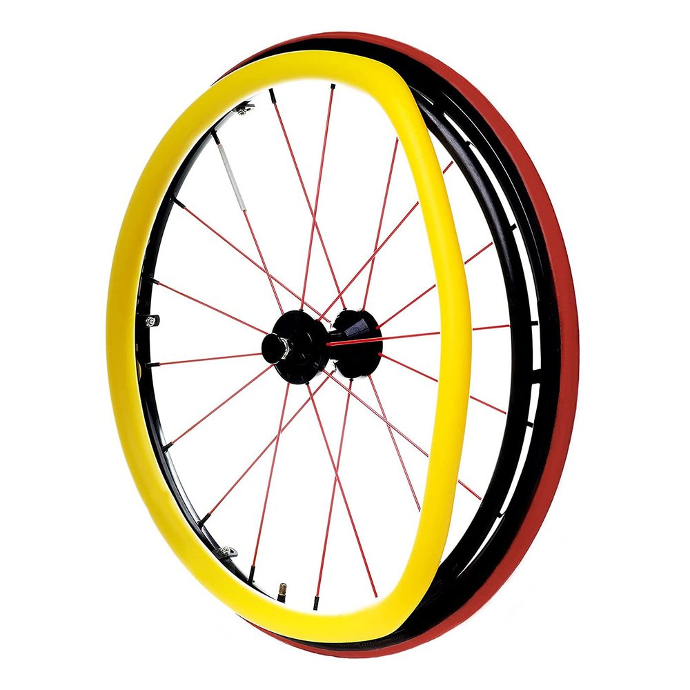 1 Pair Wheelchair Push Rim Covers, 24-Inch Rear Wheel Sports Wheelchair Non-Slip Wear-Resistant Hand Push Cover