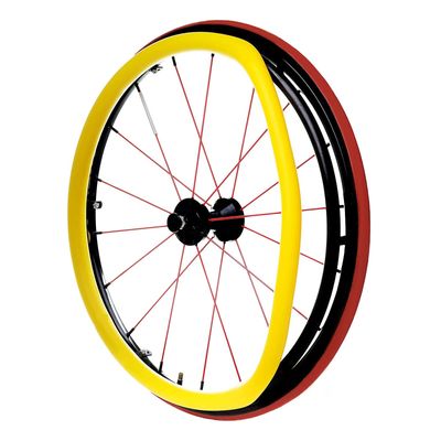 1 Pair Wheelchair Push Rim Covers, 24-Inch Rear Wheel Sports Wheelchair Non-Slip Wear-Resistant Hand Push Cover