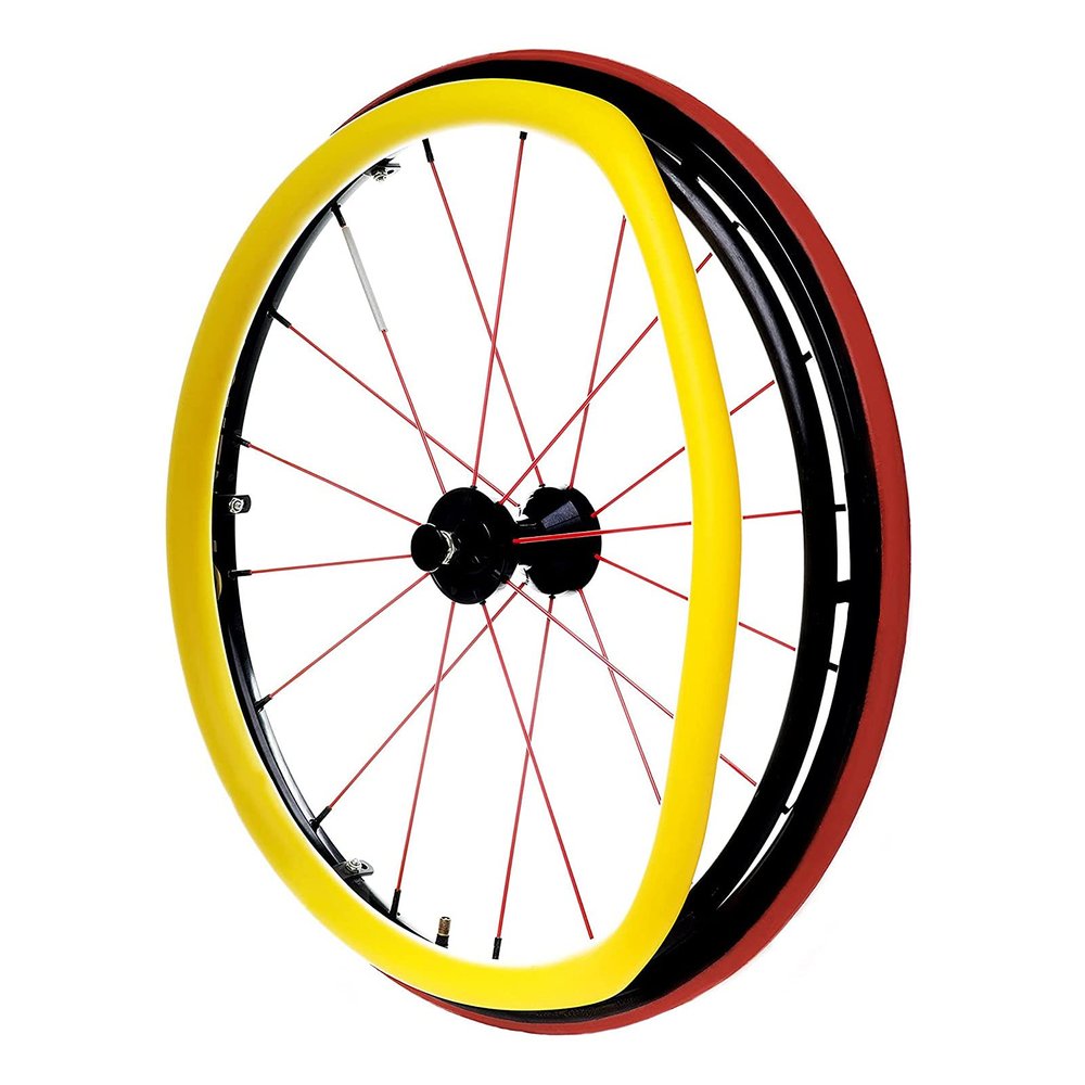 1 Pair Wheelchair Push Rim Covers, 24-Inch Rear Wheel Sports Wheelchair Non-Slip Wear-Resistant Hand Push Cover