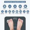 Homebuds Digital Bathroom Scale for Body Weight and Fat, Weighing Professional Since 2001, Body Composition Monitor for BMI Fat Water Muscle with App, 400lb, Blue view 3
