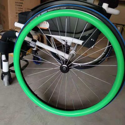 1Pair 22/24Inch Wheelchair Push Rim Covers, Silicone Wheelchair Push Rim Covers, Non-Slip Wear-Resistant Hand Push Cover