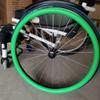 1Pair 22/24Inch Wheelchair Push Rim Covers, Silicone Wheelchair Push Rim Covers, Non-Slip Wear-Resistant Hand Push Cover view 1