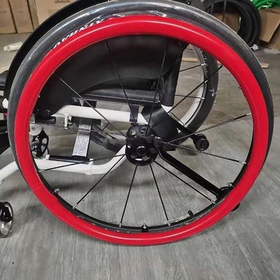 1Pair 22/24Inch Wheelchair Push Rim Covers, Silicone Wheelchair Push Rim Covers, Non-Slip Wear-Resistant Hand Push Cover