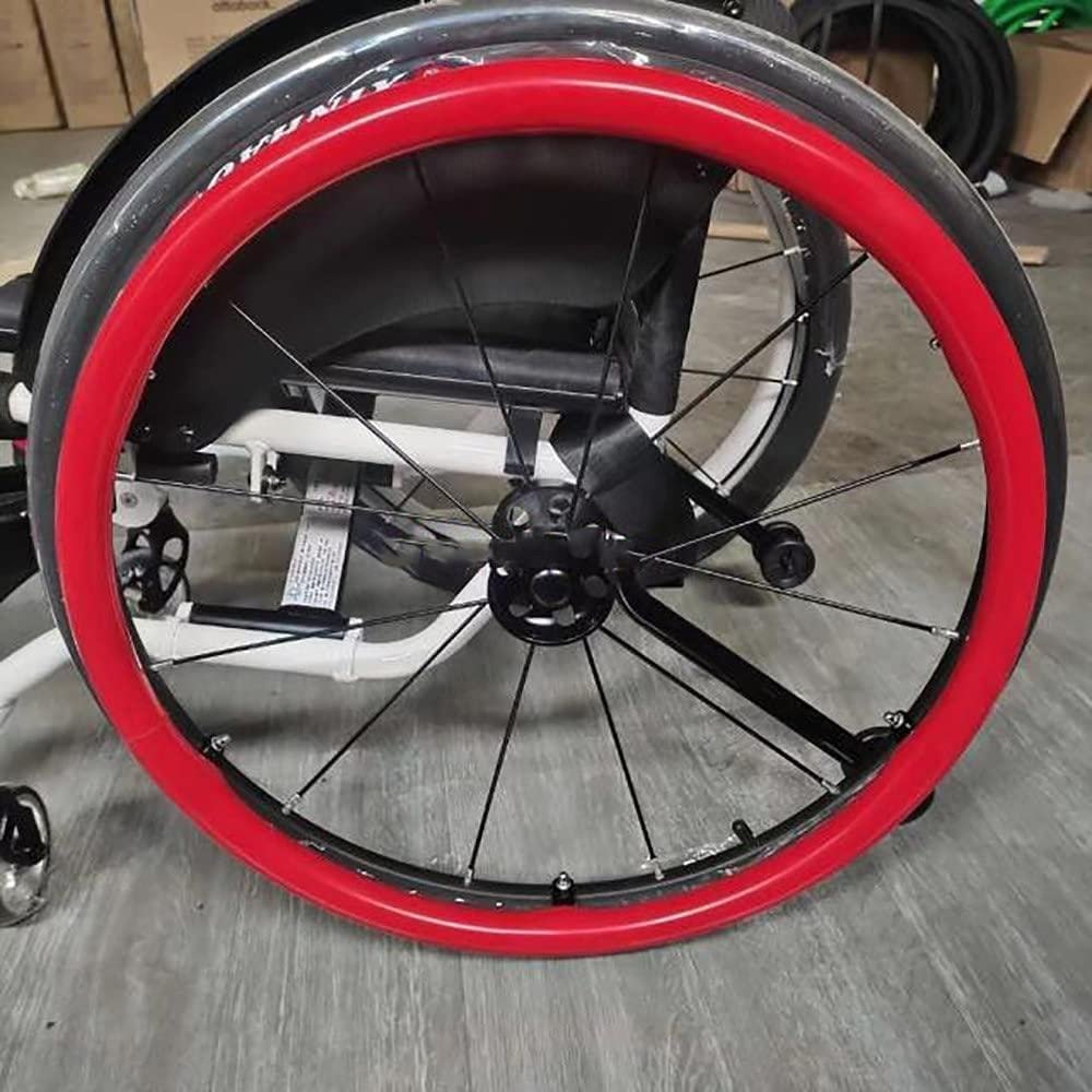 1Pair 22/24Inch Wheelchair Push Rim Covers, Silicone Wheelchair Push Rim Covers, Non-Slip Wear-Resistant Hand Push Cover