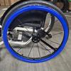 1Pair 22/24Inch Wheelchair Push Rim Covers, Wheelchair Pusher Cart Ring Protective Sleeve, Silicone Wheelchair Push Rim Covers, Non-Slip Wear-Resistant Hand Push Cover view 1