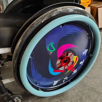 1 Pair Wheelchair Push Rim Covers, 22/24-Inch Wheel Sports Wheelchair Cover, Non-Slip Wear-Silicone Resistant Hand Push Cover