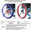 1 Pair 24inch/22inch Wheelchair Rear Wheel Cover Protective Sleeve Wheelchair Push Rim Covers Wheelchair Rear Wheel, Improve Grip and Traction view 2