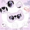 3 Pieces Sleep Mask for Kids, Girls Plush Sleeping Eye Cover Soft Eye Blindfold Cover Animal Shade for Kids(Purple, Big Eyes Style) view 3