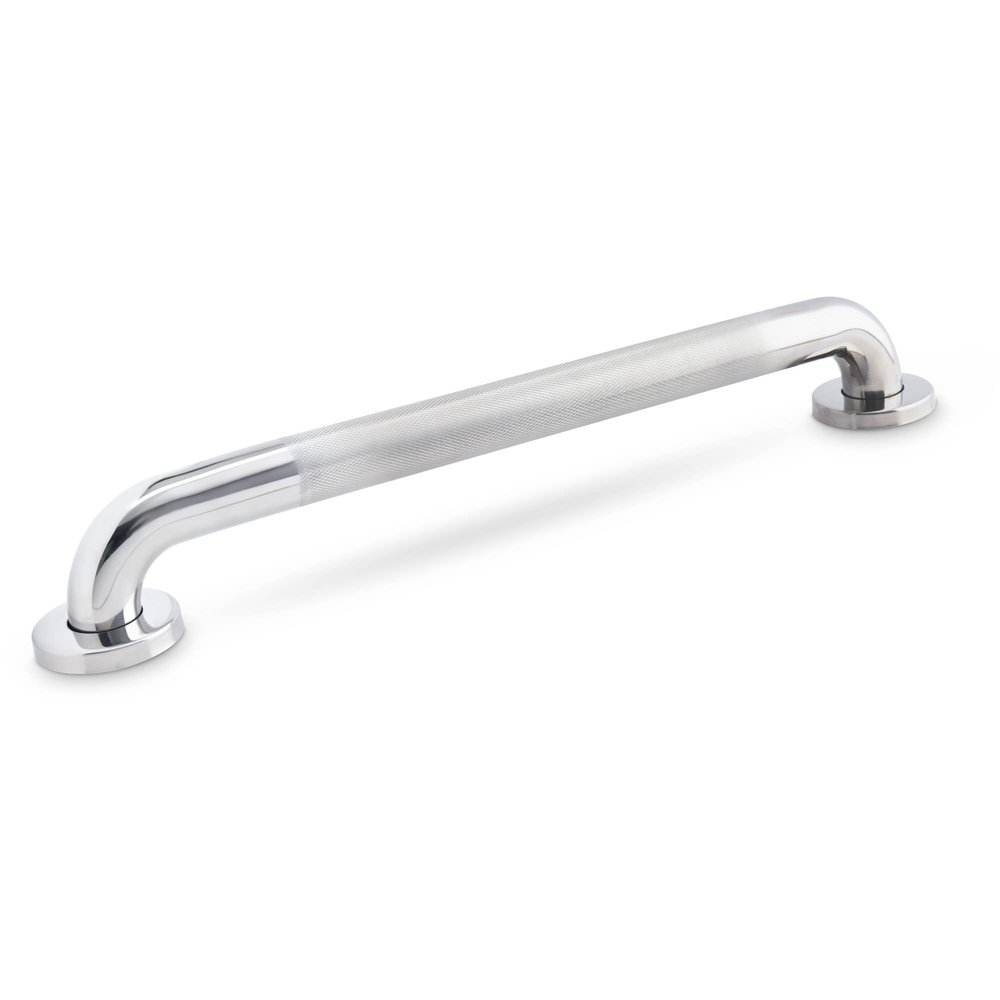 24-Inch Stainless Steel Grab Bar with Anti-Slip Grip, 1.5-Inch Diameter, for Bathroom, Shower, and Bathtub Safety for Elderly and Disabled