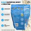 B.rad Superfuel - Grass Fed Whey Protein Isolate Boosted with Creatine | Farm-Fresh, Easy-to-Digest, Clean Ingredients | 2 Pounds | 100% USA Sourced | Vanilla Bean view 2