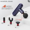 Sharper Image Powerboost Move - Mini Percussion Massage Gun| 4 Attachments, 4 Speeds, FSA Eligible| Full Body Back & Shoulder Massager| Deep Tissue Muscle Recovery| Portable Pain Relief Massage Tool view 3