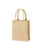 12-Pack Heavy Duty Sturdy Jute Burlap Tote Bags with Handles Reusable Grocery Shopping Bags Blank Fabric for DIY, Crafts (Large: 15.5" x 13.75" x 6") view 1