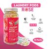 WBM Home 5-in-1 Laundry Pods, Total 24 Count, High Efficiency (HE), Ultra Concentrate with Powerful Stain Lifter Technology, Fabric Softener With Rose Scent, Detergent Pods, 12 Count/Each (Pack of 2) view 4