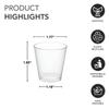 Party Essentials Disposable Hard Plastic Shot Shooter Glasses/Tasting Cups, 150-Count, 1.5-Ounce Clear view 2