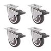 BOCbco 4X Silentnitureors, Swivelors, 360 Degree Swivelors with Brakes, for Hardwood Floors/4 Brakes/2In view 1