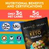 Andes Secret Traditional Granola - Almonds, Walnuts & Hazelnuts - Keto High Protein Granola with No Sugar, Grain & Gluten Free - 11 oz (3 Pack) view 4