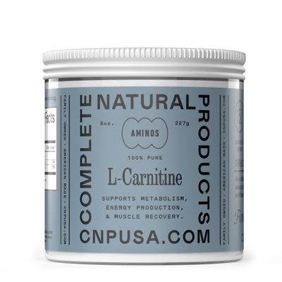 Pure L-Carnitine Powder Supplement - 8oz (227g) 60 Servings Amino Acid for Energy & Well-Being