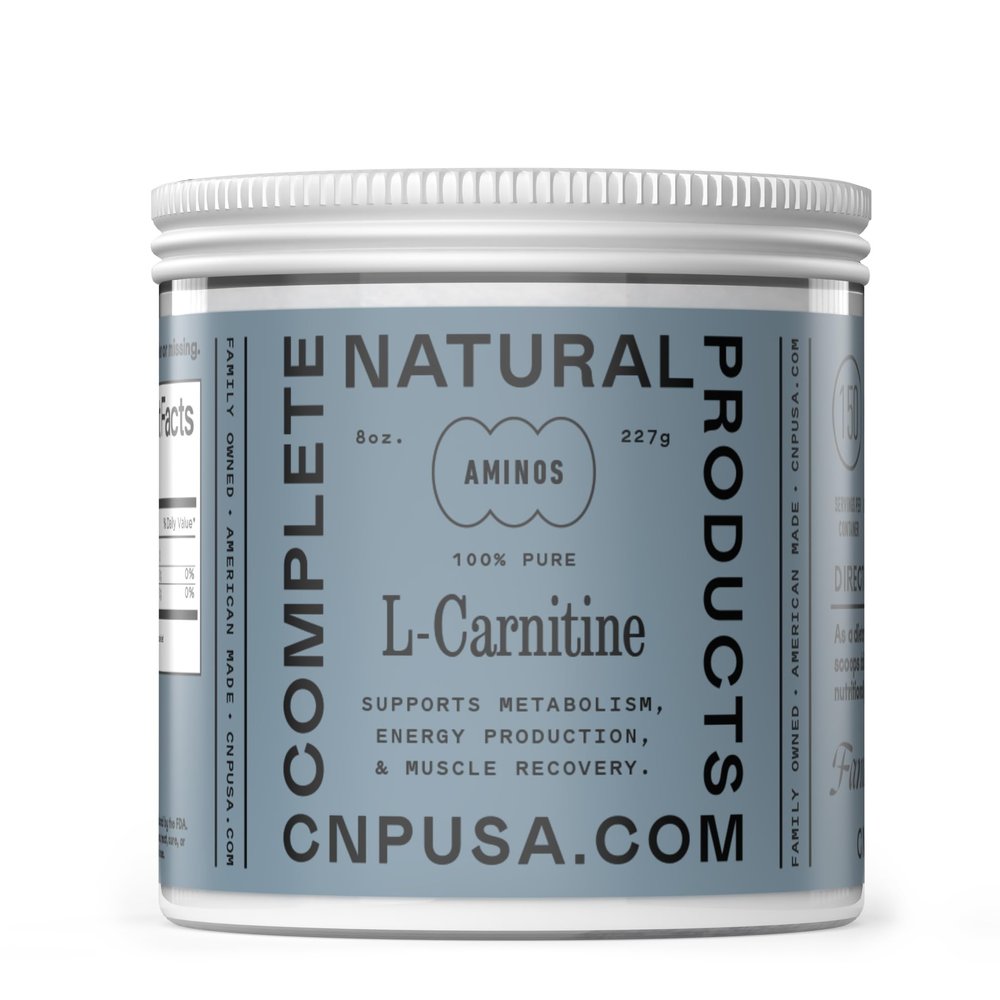 Pure L-Carnitine Powder Supplement - 8oz (227g) 60 Servings Amino Acid for Energy & Well-Being
