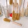 UPTALY 3 pcs Extra Long Brushes with Beech Wood Handle(24''/24''/12''), Bristle Kitchen Brush with Stainless Steel Pole, for Tall Bottle, Gallon Water Jug, Big Vessels, Floor Vase, Tall Flower Pot view 4