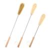 UPTALY 3 pcs Extra Long Brushes with Beech Wood Handle(24''/24''/19''), Nylon Brush with Extended Handle, Bristle Brush with Stainless Steel Pole, for Tall Bottle, Gallon Water Jug, Big Vessels view 1