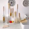 UPTALY 3 pcs Extra Long Brushes with Beech Wood Handle(24''/24''/19''), Nylon Brush with Extended Handle, Bristle Brush with Stainless Steel Pole, for Tall Bottle, Gallon Water Jug, Big Vessels view 3