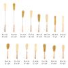 UPTALY 3 pcs Extra Long Brushes with Beech Wood Handle(24''/24''/13''), Elbow Nylon Brush, Pig Bristle Washing Brush with Wooden Handle, Kitchen Cleaning, Spider Web Brush with Stainless Steel Pole view 3