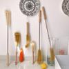 UPTALY 3 pcs Extra Long Brushes with Beech Wood Handle(24''/24''/15''), Bristle Brush with Extended Handle, Nylon Brush with Stainless Steel Pole, for Tall Bottle, Gallon Water Jug, Big Vessels view 4