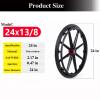 (1PR,Black) Wheelchair rear wheel replacement 24x1"wheel,Rear Wheel Assembly for 16-18-20 Inch Wheelchairs, Replacement parts (24 * 13/8(2count)) view 2