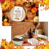 Crtiin 200 Ps Thanksgiving Fall Disposable Napkins Paper, Pumpkin Garland Autumn Maple Leaves Thanksgiving Napkins Hand Towels Dinner for Kitchen Home Party Supplies Table Decor (Heart Style) view 4