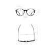 COTIA Blue Light Blocking Glasses for Women Men Stylish Round TR90 Frame Clear Lens Eyeglasses (flower, 2, multiplier_x) view 4