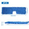 4 Pack Microfiber Flip Mop Head Replacement, Reusable Replacement Mop Heads for Dry/Wet Use, Double Sided Cleaning Mop Head Replacement, Machine Washable view 2