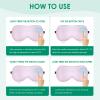 BRZSACR Heated Eye Mask Cordless - Electric Warm Eye Compress for Dry Eyes, USB Eyes Heating Pad to Relieve MGD, Blepharitis, Sinus, Stye or Chalazion, Hot Therapy Sleep Mask for Eyes, Silk (Pink) view 4