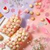 Clabby 100 Pcs Christmas Cellophane Treat Bags Red Green Snowflake Cello Plastic Candy Goodie Bags with Twist Ties for Winter Holiday Xmas Party Favor Supplies(Pink) view 3