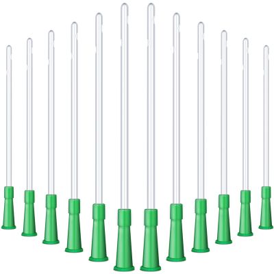 Nuanchu 30 PVC Replacement Tubings Supplies Tubes Kit Clear Replacements Hose with Flexible Rounded End for Smooth Insert (16 FR)