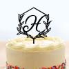 Couple Cake Topper H Silhouette Mr&Mrs Black Cake Toppers Wedding Party Engagement Decoration Acrylic Cake Topper view 1