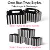 Happyhiram 50 Pcs Large Gift Boxes with Handles Black and White Stripes, 9x6x6 Gable Gift Boxes Party Favor Boxes Barn Style Carry Out Box Recyclable Lunch Boxes Paper for Food Kids Birthday view 2