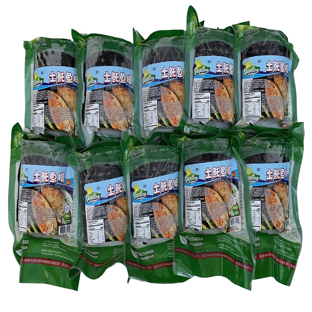 Vegefarm Vege Tuna Roll Sliced 10 x 17.5oz bags NON-GMO, Plant Based