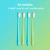 Hello Blue & Green Soft Toothbrush, BPA-Free, Made from Plant-Based Materials, 2 Count (Pack of 2) view 3