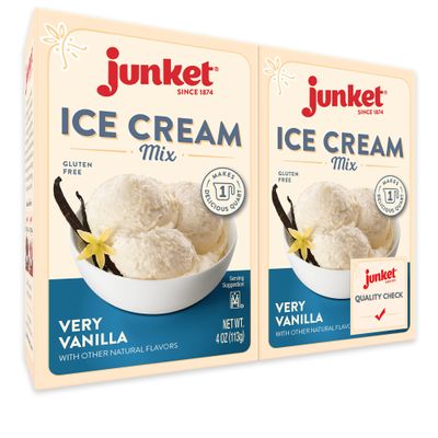 Junket Ice Cream Mix Very Vanilla, 4 Ounce (Pack of 2)