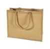 12-Pack Heavy Duty Sturdy Jute Burlap Tote Bags with Handles Reusable Grocery Shopping Bags Blank Fabric for DIY, Crafts (Large: 15.5" x 13.75" x 6") view 1
