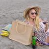 12-Pack Heavy Duty Sturdy Jute Burlap Tote Bags with Handles Reusable Grocery Shopping Bags Blank Fabric for DIY, Crafts (Large: 15.5" x 13.75" x 6") view 2