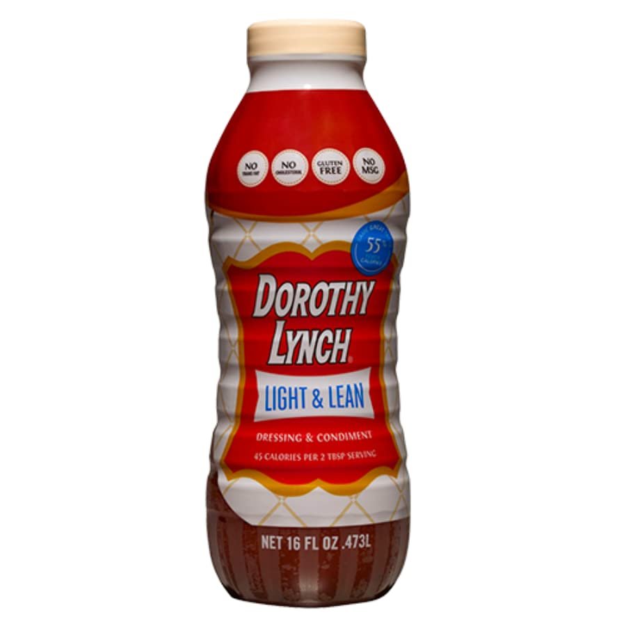 Dorothy Lynch Dressing | Sweet & Spicy | Thick & Creamy | Salads, Dips, Sauces, & Marinades | French Style Condiment | Tangy | Gluten Free | No Trans Fat | USA Made (Light & Lean, 16 oz (2 Pack))