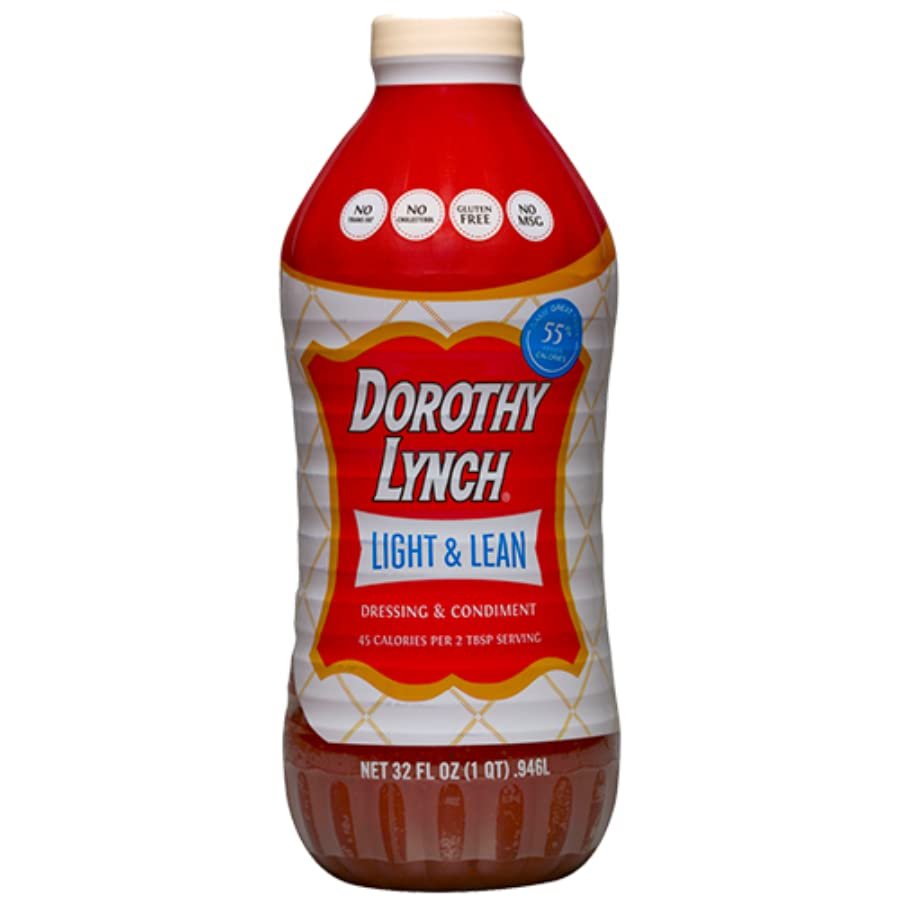 Dorothy Lynch Dressing | Sweet & Spicy | Thick & Creamy | Salads, Dips, Sauces, & Marinades | French Style Condiment | Tangy | Gluten Free | No Trans Fat | USA Made (Light & Lean, 32 oz (2 Pack))