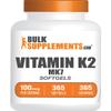 BulkSupplements.com Vitamin K2 Softgels - Vitamin K2 MK7, Vitamin Supplements - Gluten Free, 1 Softgel per Serving, 365 Count (Pack of 1) view 1